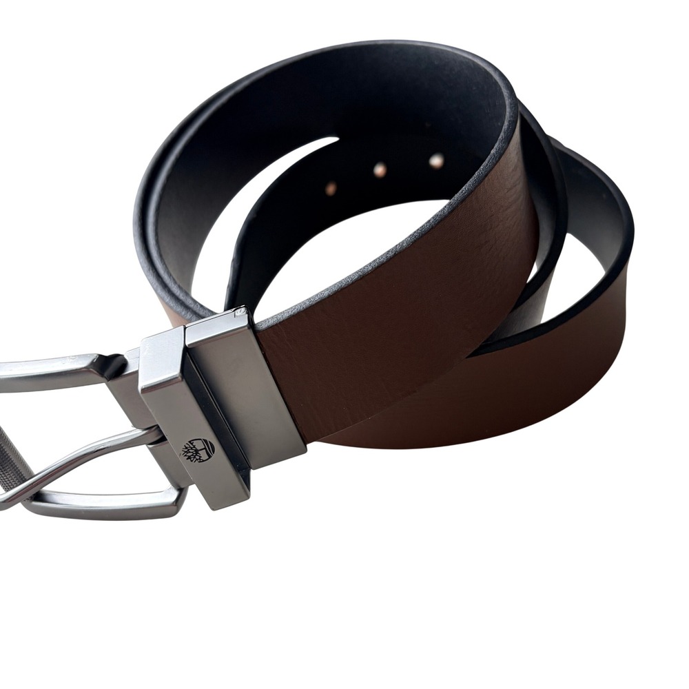 Timberland Reversible Leather Belt 44 Black/ Brown